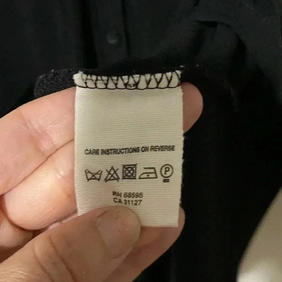 DKNY Longline V-neck Button-Down Cardigan size 4 ptp black - Picture 8 of 14